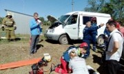 Учения в Кущевском районе. Последствия пожара и аварии устранены
